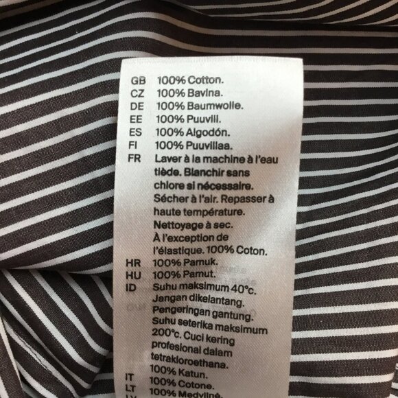 COS Striped Drawstring Midi Skirt Womens 44 - Picture 7 of 9